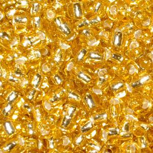 Perline di conteria trasparenti dorate