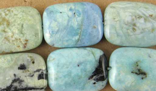 Rettangolo liscio opale africano azzurro