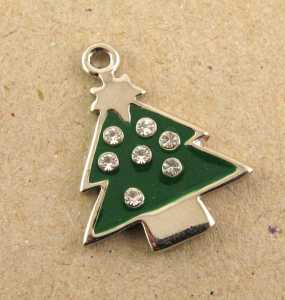 Charm smaltato Albero strassato