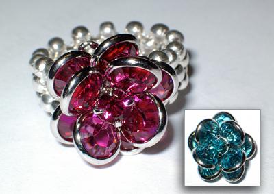 Kit anello fiore Aquamarine