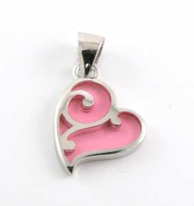 Charm Elegance Cuore swirl rosa