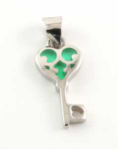 Charm Elegance Chiave verde acido