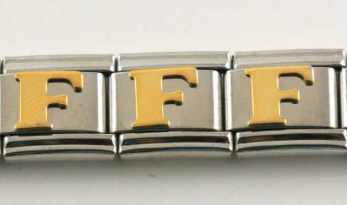 Lettera F Italian Charm