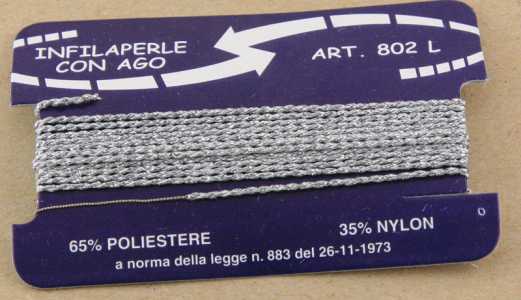 Infilaperle lurex argento L