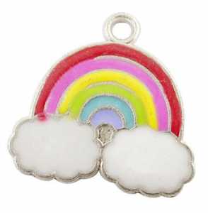 Charm arcobaleno smaltato