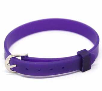 Bracciale Taggy viola in gomma