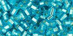 Toho Hexagon Silver-Lined Aquamarine