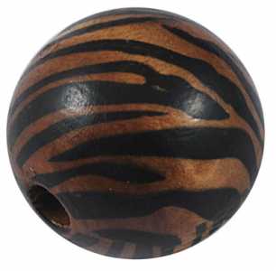 Sfera in legno effetto zebrato