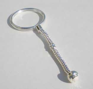 Porta chiavi a catena singola per perle a foro largo