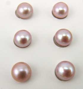 Perle coltivate fondo piatto rosa natural