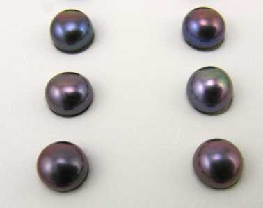 Perle coltivate fondo piatto viola