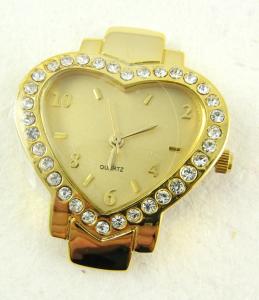 Cassa per orologio cuore oro con strass