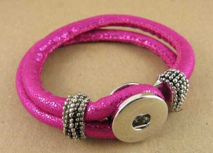 Bracciale stampa Metal Fucsia Chunky a giro singolo