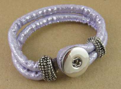 Bracciale stampa Metal Lilla Chunky a giro singolo