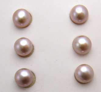 Perle coltivate fondo piatto rosa chiaro misura mini