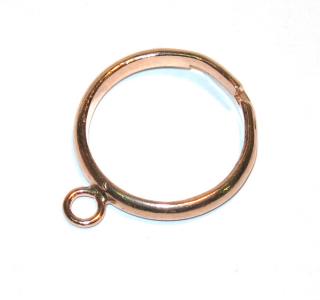 Base per anello ad un'asola ag925 placcato rosato