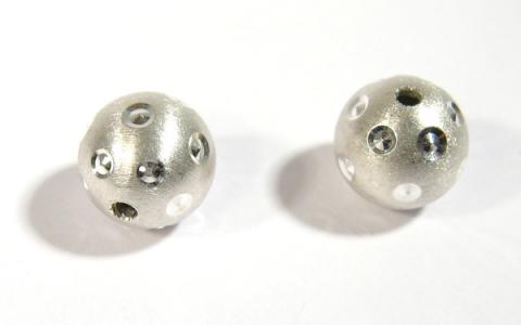 Sfera satinata con bolli ag925