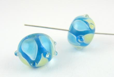 Perla Murano azzurra con punte