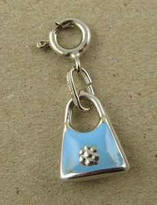 Charm borsetta trapezio azzurro