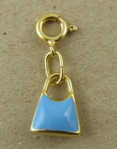 Charm borsetta trapezio azzurro