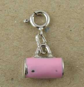 Charm borsetta cilindro rosa
