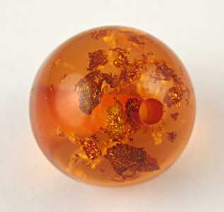 Sfera in resina brillante arancio