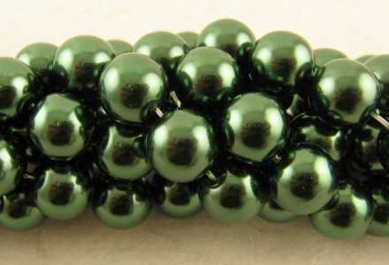 Perle giapponesi verde petrolio