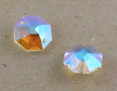 Ottagono doppio foro Swarovski