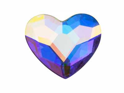 Cuore flat back Hotfix Crystal AB