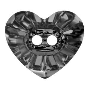 Bottone Swarovski a Cuore Silver Night