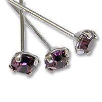 Chiodo Swarovski strass amethyst