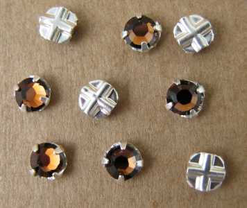 Sew on strass Swarovski Smoked Topaz