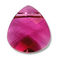 Flat briolette Ruby