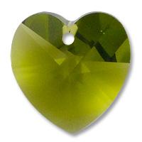 Ciondolo a cuore Olivine AB