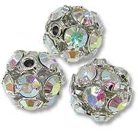 Boule Swarovski Crystal AB argento