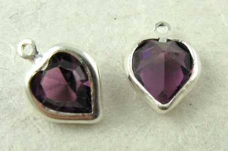 Cuore pendente Swarovski Amethyst