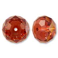 Swarovski 5040 Briolette Crystal Red Magma