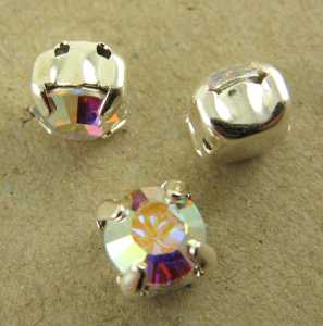 Round square set Swarovski Crystal ab