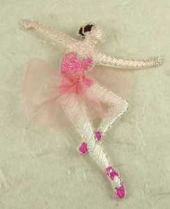 Ballerina con tutù in pizzo rosa