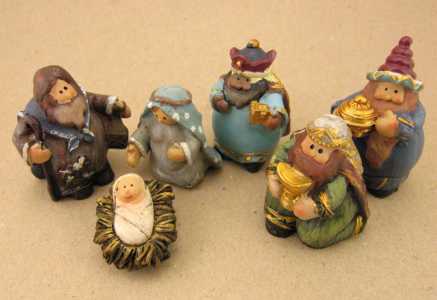 Set di 6 personaggi per Presepe