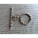 Chiusura tondo e barretta ag925 a torchon