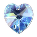 Ciondolo a cuore Light Sapphire AB