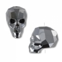 Swarovski Skull Bead Big Silver Night 2x
