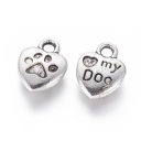 Charm cuore Love my dog amo il mio cane