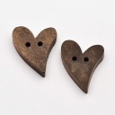 Bottone in Legno Cuore sbilenco