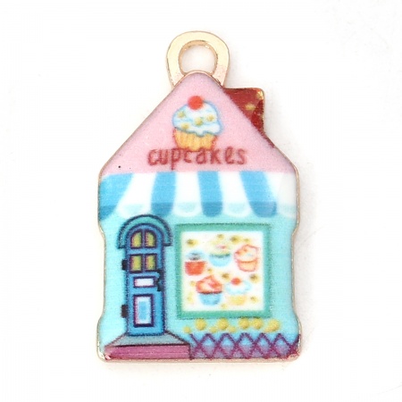 Charm smaltato Casetta dei Cupcakes