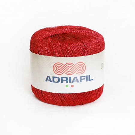 Adriafil Odeon Lame filato brillante col 62 Rosso Vivo