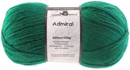 Schoppel Wolle Admiral colore 6601 Verde marziano