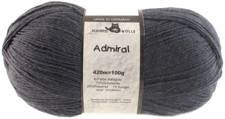 Schoppel Wolle Admiral colore 9505 Grigio acciaio