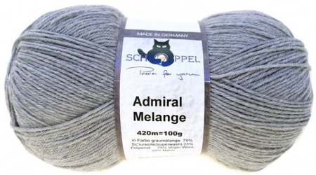 Schoppel Wolle Admiral colore 9220m Grigio chiarissimo melange